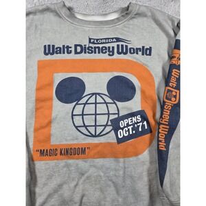 Disney Walt Disney World Sweatshirt Medium Grey Mens Vault Collection 50 Retro